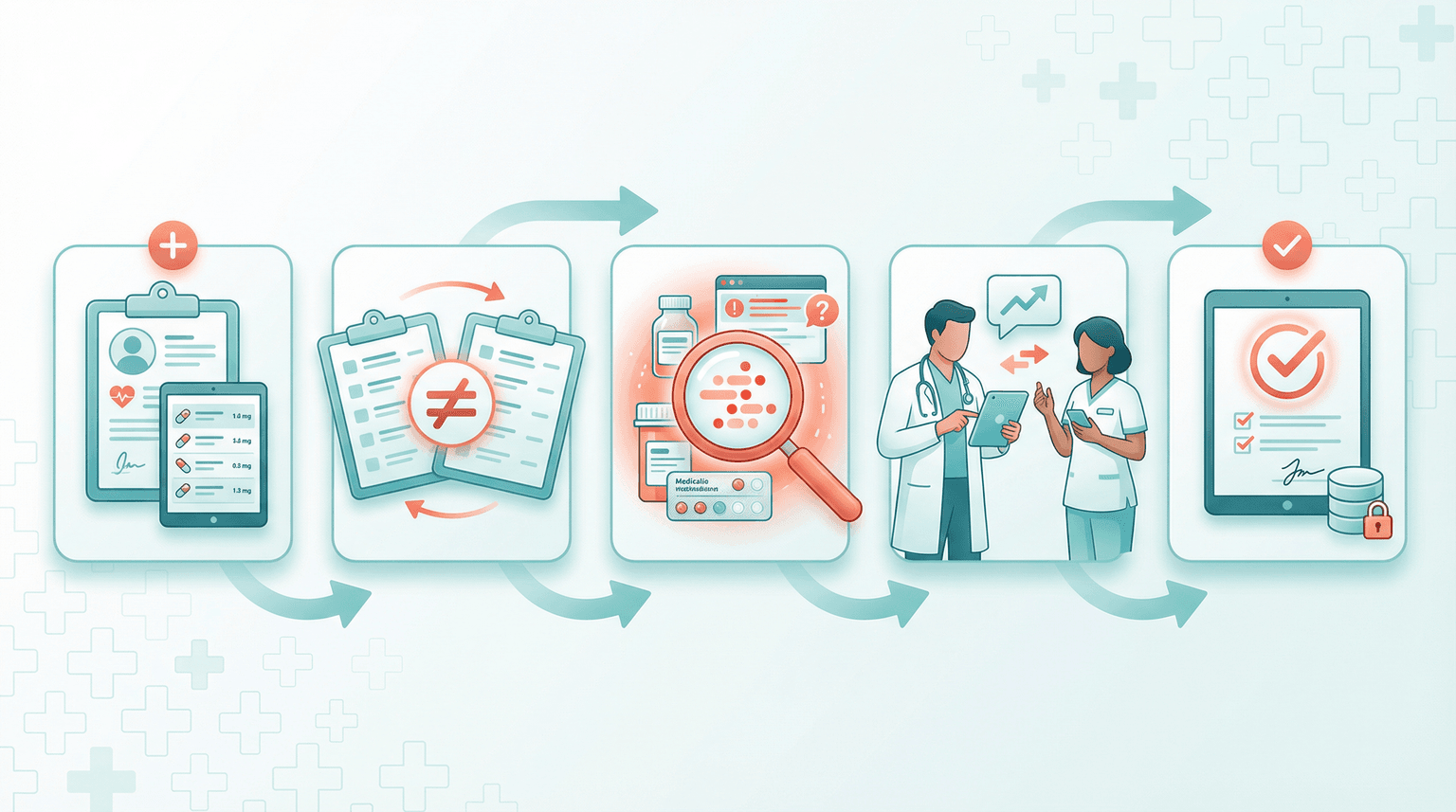 Medication reconciliation process flow