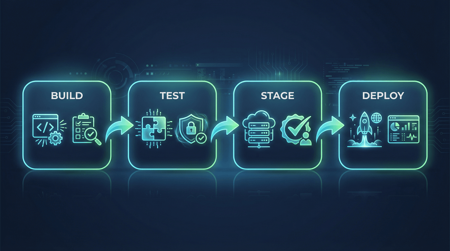 CI/CD deployment pipeline stages